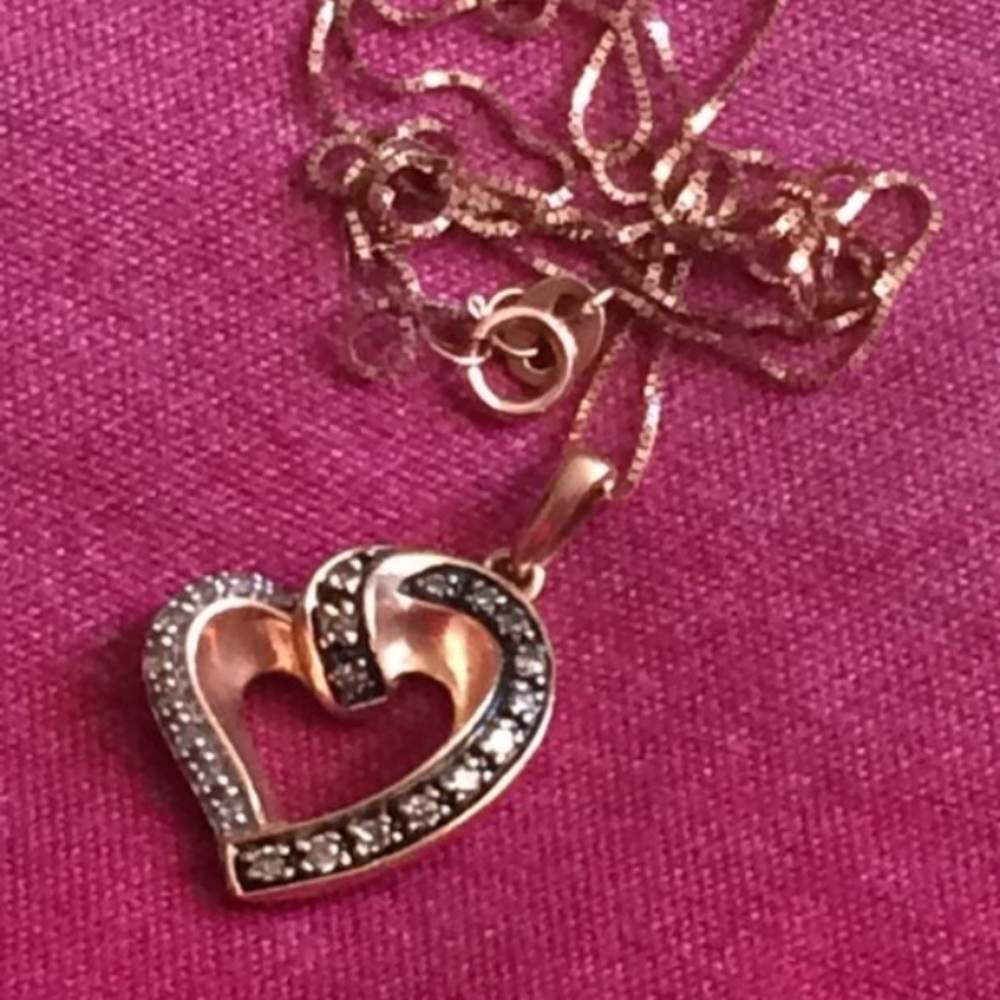 10k gold rose necklace